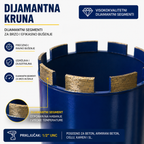 Dijamantna Kruna 1/2" UNC za Beton, Armirani Beton, Ciglu i Kamen | 14–120 mm