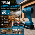 Aku Turbo Puhač Zraka 48V sa 2 Baterije