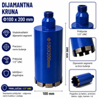 Dijamantna Kruna 1/2" UNC za Beton, Armirani Beton, Ciglu i Kamen | 14–120 mm