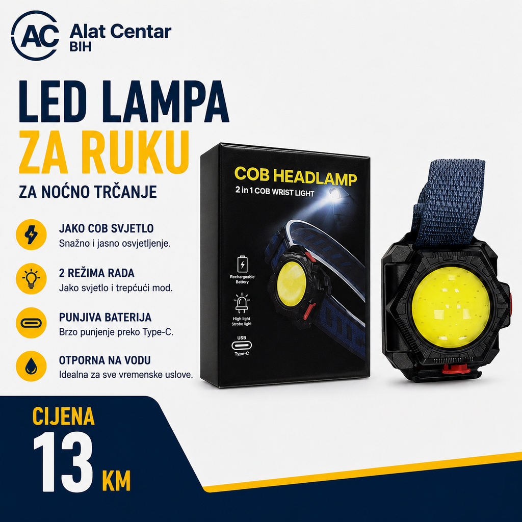 LED lampa za ruku za noćno trčanje