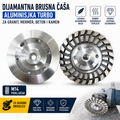 Dijamantna Brusna Čaša Turbo za Granit, Mermer, Beton i Kamen | M14 Aluminijska Baza