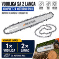 Set Vodilica za Motorku + 2 Lanca za Motornu Pilu
