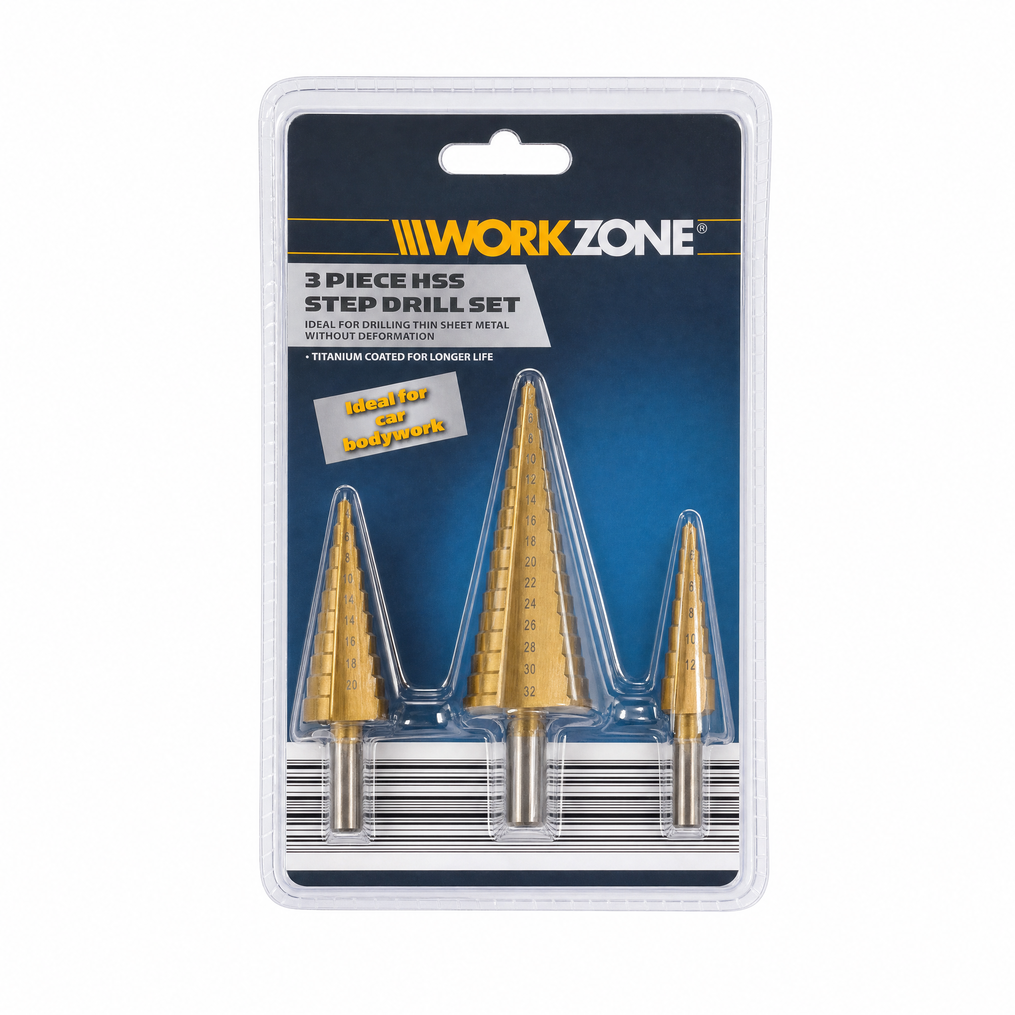 Stepenasto Svrdlo za Metal HSS Titanium – Set 3 Komada
